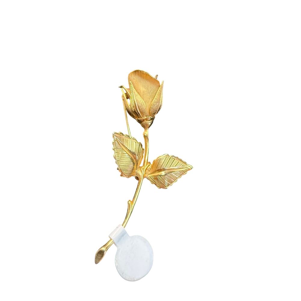 45. Giovanni Gold Rose Brooch